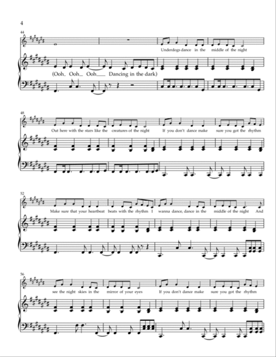 Dancing In The Dark Voice scores gallery preview page 4
