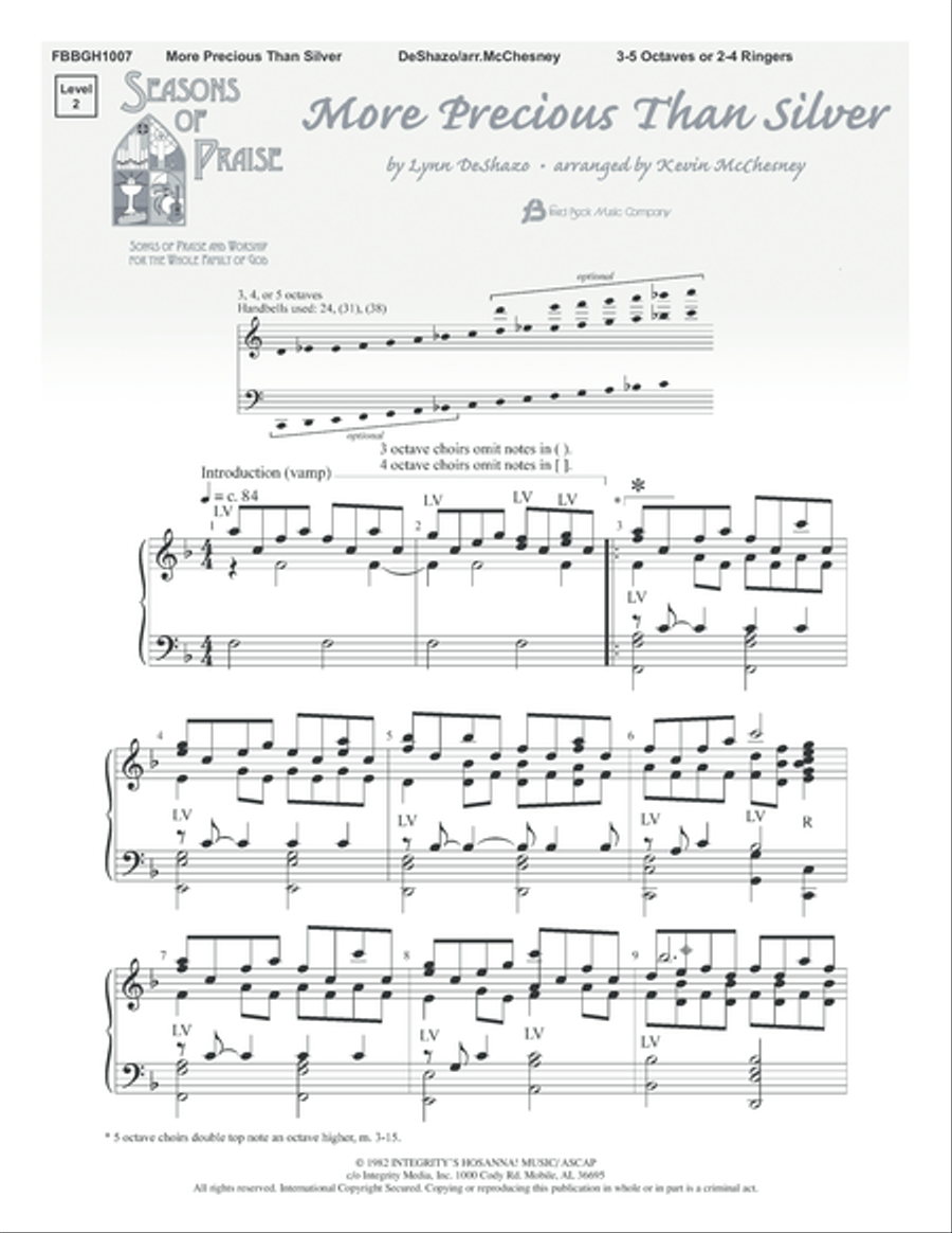More Precious Than Silver 5-Octaves scores gallery preview page 1