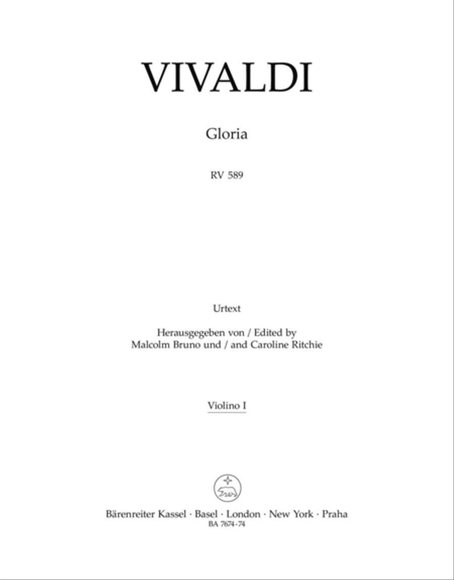 Gloria RV 589 Gloria RV 589 Violin scores gallery preview page 1