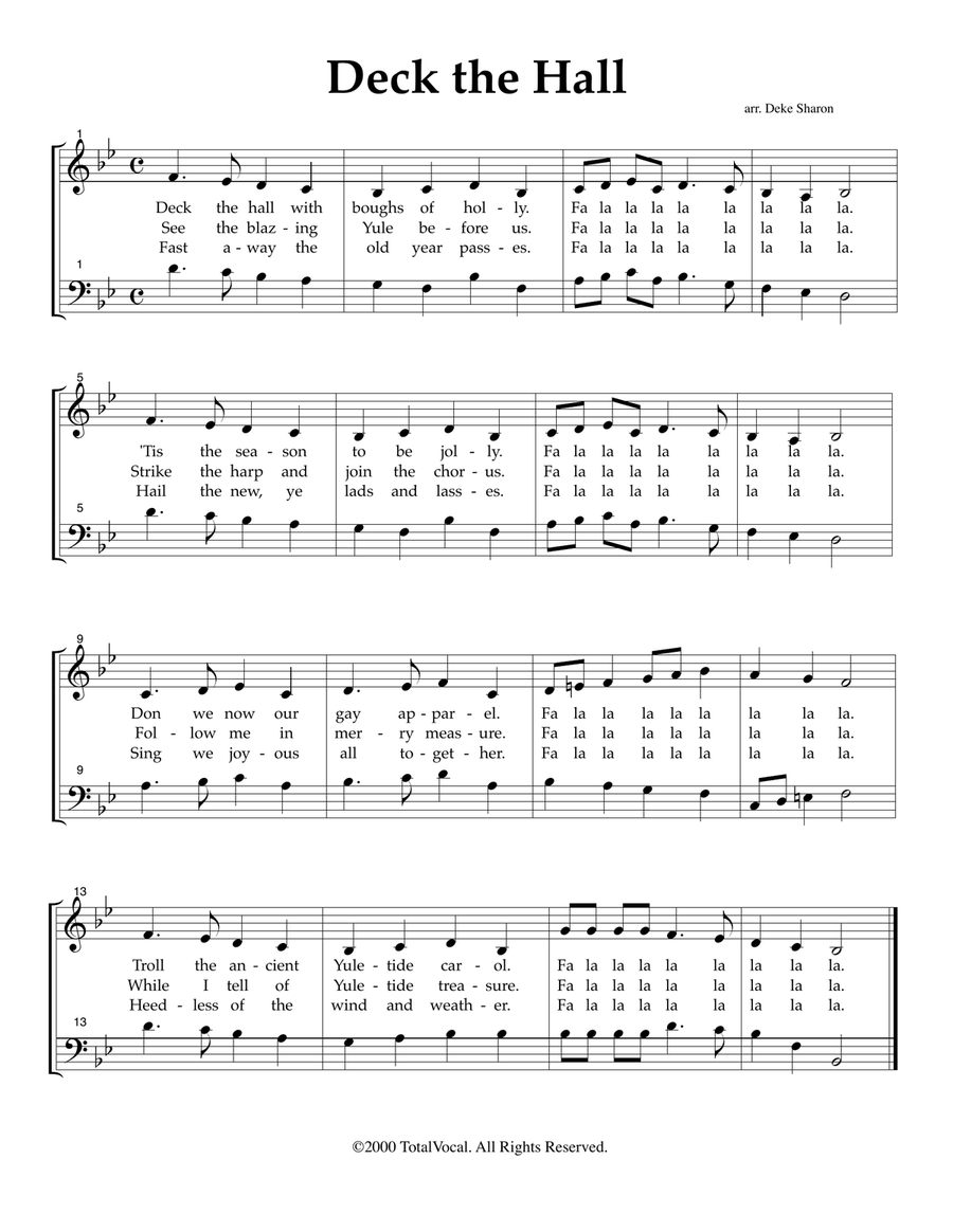 Deck The Hall 2-Part scores gallery preview page 1
