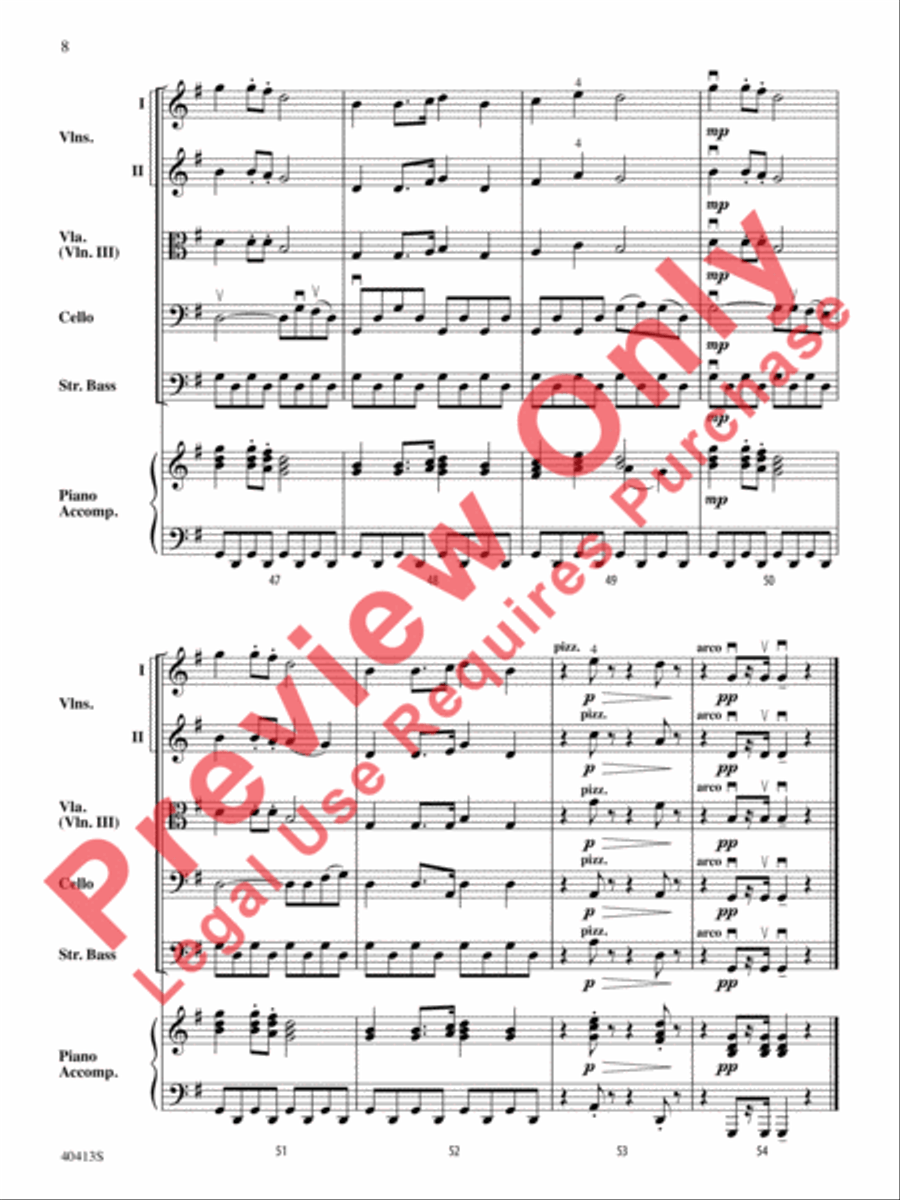 Strolling String Orchestra scores gallery preview page 9