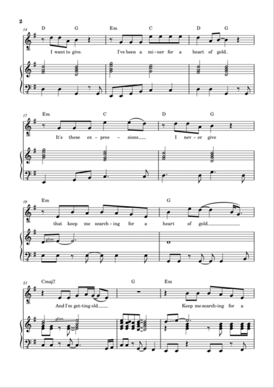 Heart Of Gold Heart Of Gold Voice scores gallery preview page 3