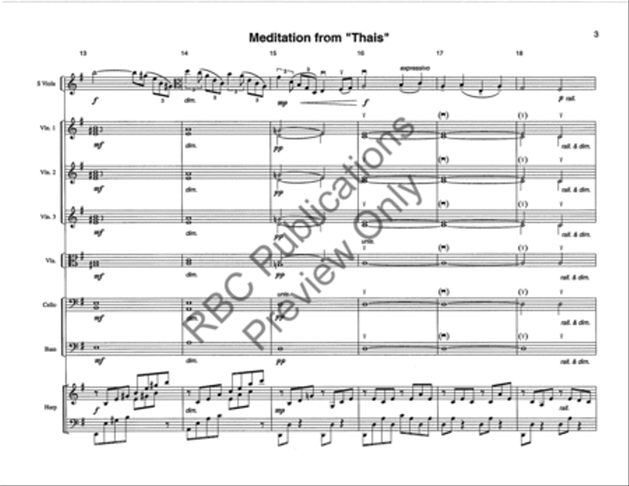 Meditation From Thais Viola W/Orch String Orchestra scores gallery preview page 6