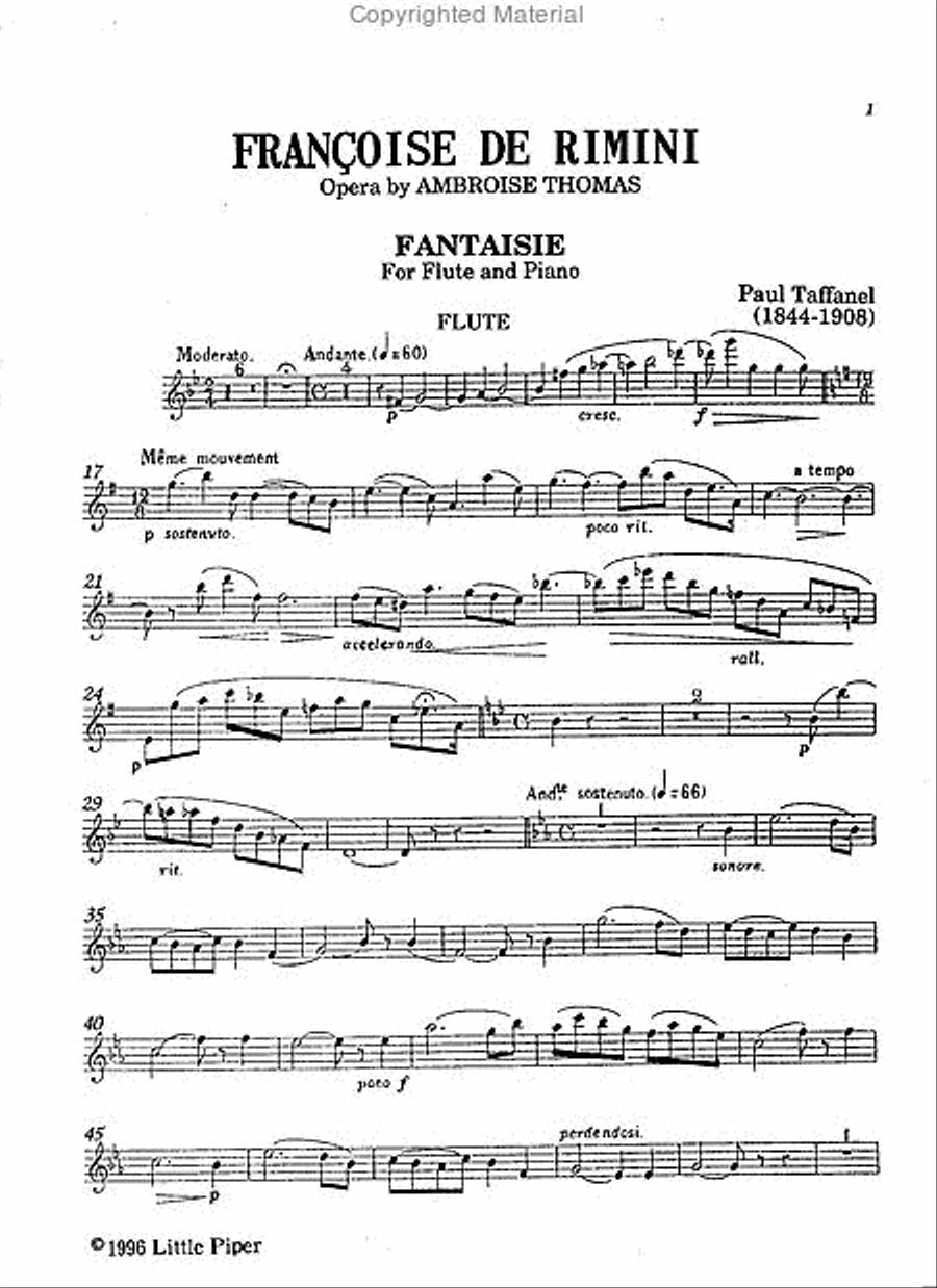 Fantasie De Rimini Fantasie De Rimini Flute Solo scores gallery preview page 2