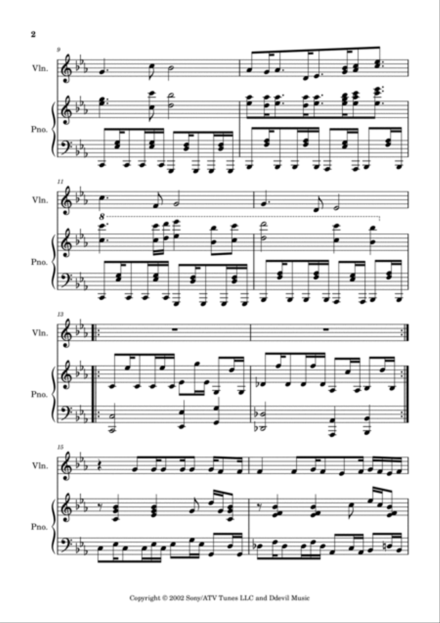 Roulette by System of a Down Violin Solo Digital Sheet Music