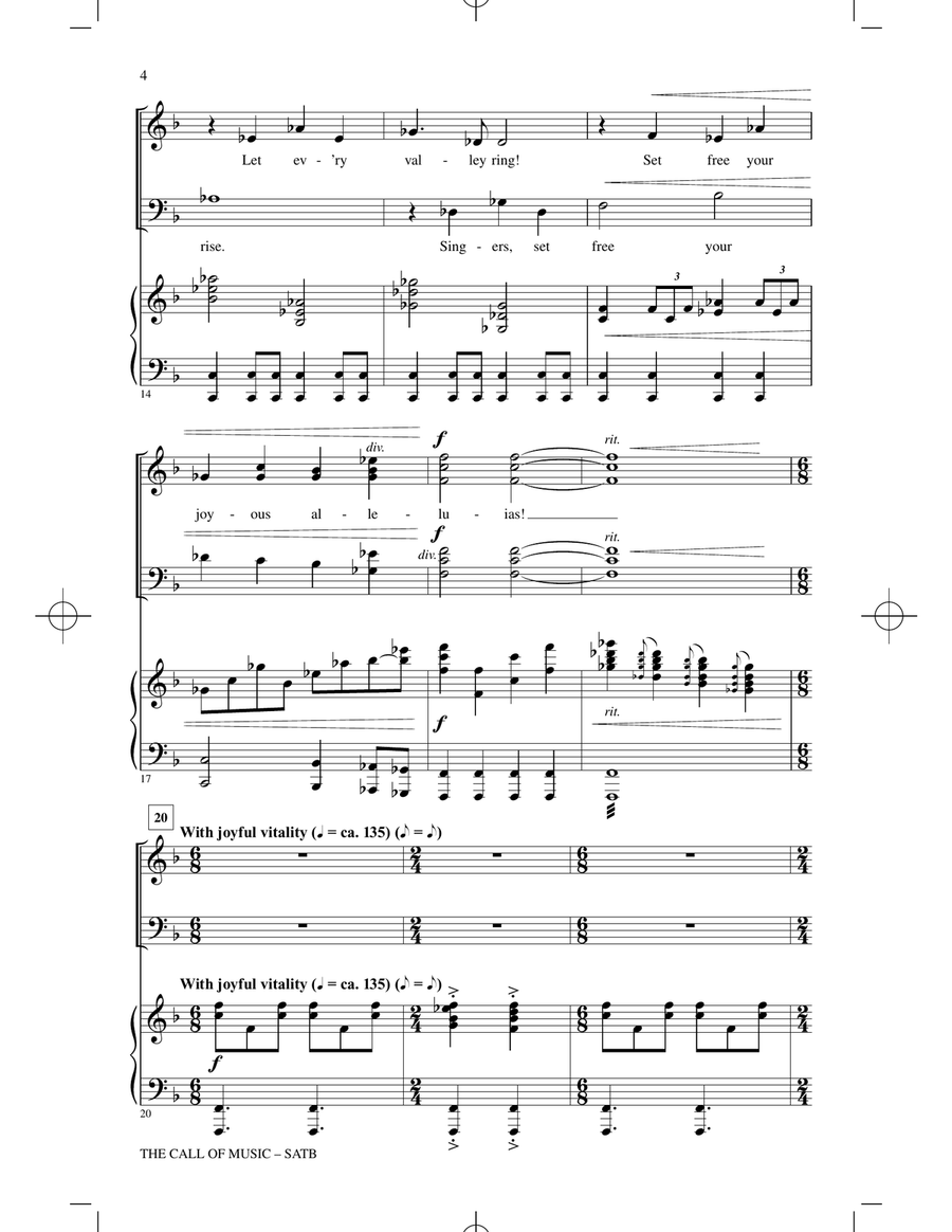 The Call Of Music The Call Of Music 4-Part scores gallery preview page 3