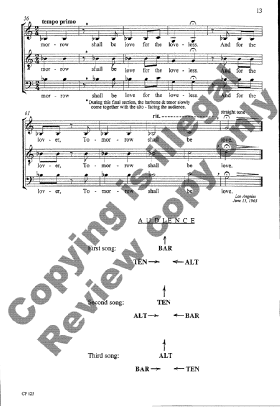Three Songs from Catullus Tenor Voice scores gallery preview page 26