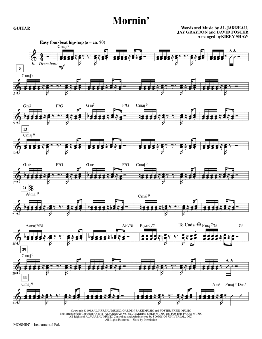 Mornin' - Guitar Choir scores gallery preview page 1