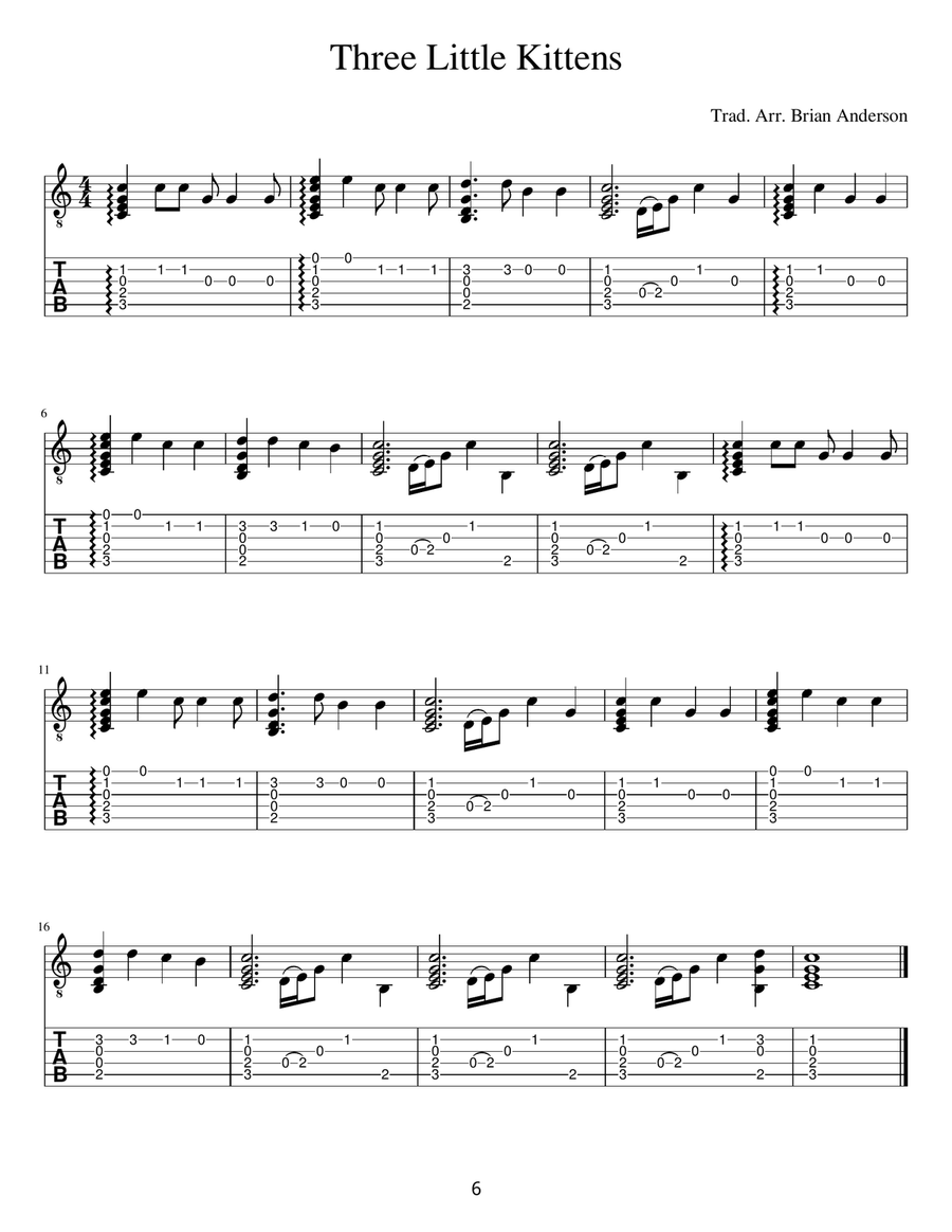Kid's Songs for Fingerstyle Guitar Vol. 1 Acoustic Guitar scores gallery preview page 6