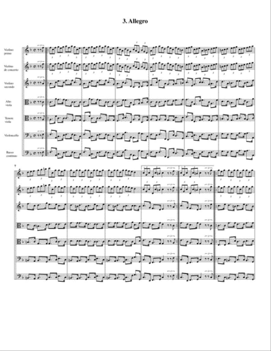 Concerto, string orchestra, Op.2, no.1, F major (Original version) String Orchestra scores gallery preview page 6