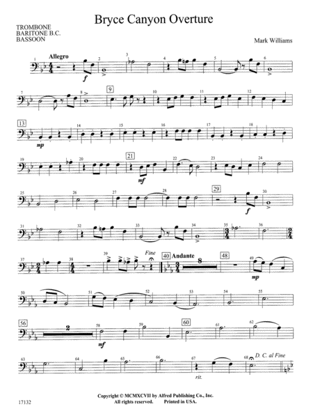 Bryce Canyon Overture: 1st Trombone