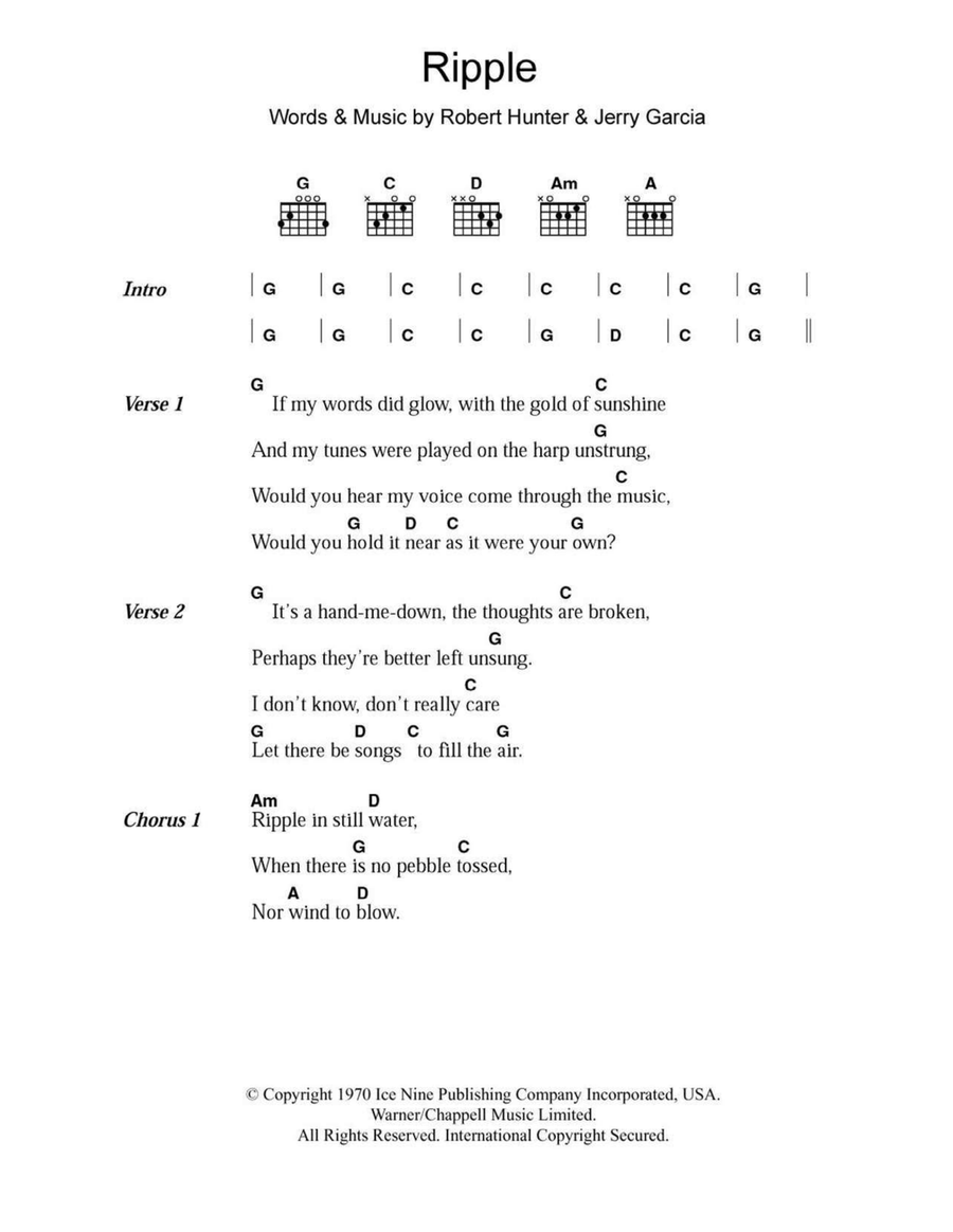 Ripple Ripple Acoustic Guitar scores gallery preview page 1