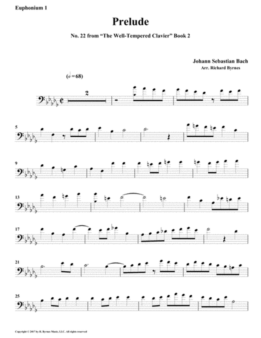 Prelude 22 from Well-Tempered Clavier, Book 2 (Euphonium-Tuba Quartet) image number null
