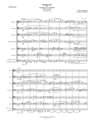 Feierlich from Rhenish Symphony No. 3 for Trombone Choir Ensemble