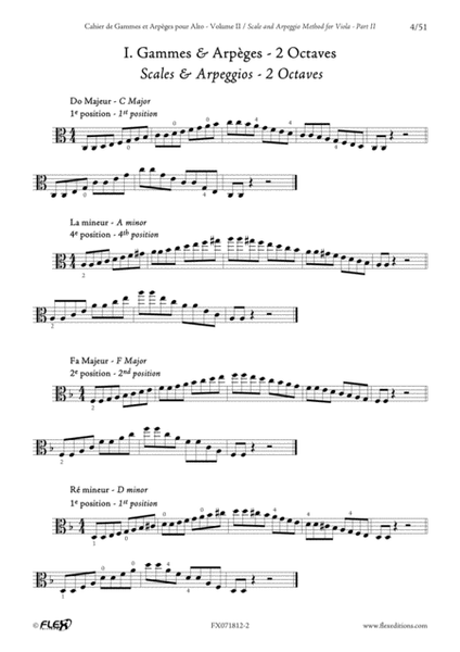 Scales and Arpeggios Method for Viola Part II