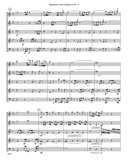 Selections From Quartet In Eb (Op. 33, No. 2) - Conductor Score (Full Score)