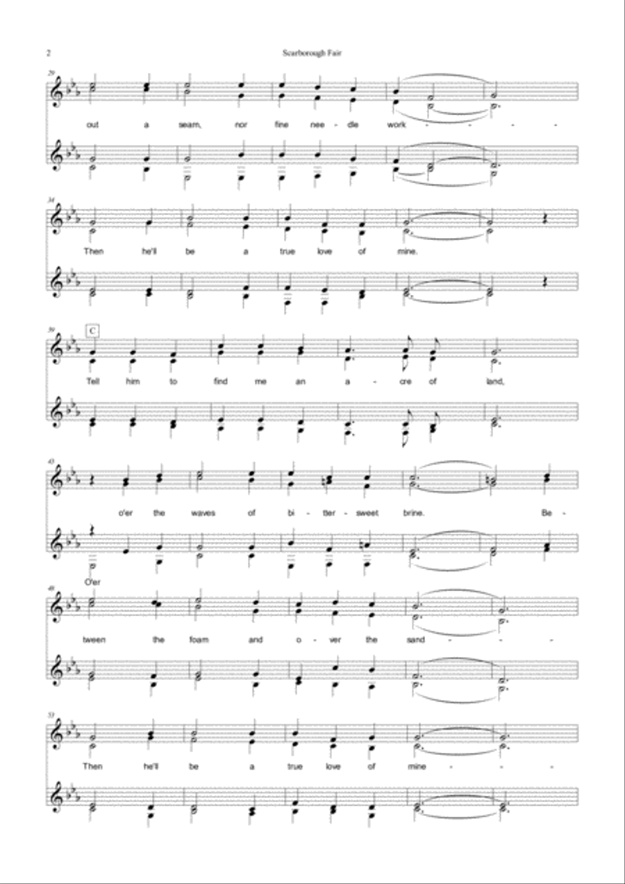 Scarborough Fair - SSAA SSAA scores gallery preview page 2