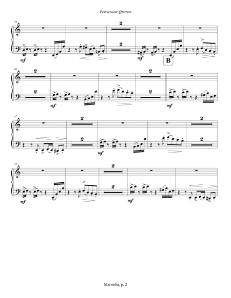 Percussion Quartet (2015) marimba part