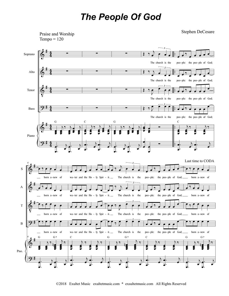 The People Of God (SATB) The People Of God (SATB) 4-Part scores gallery preview page 2