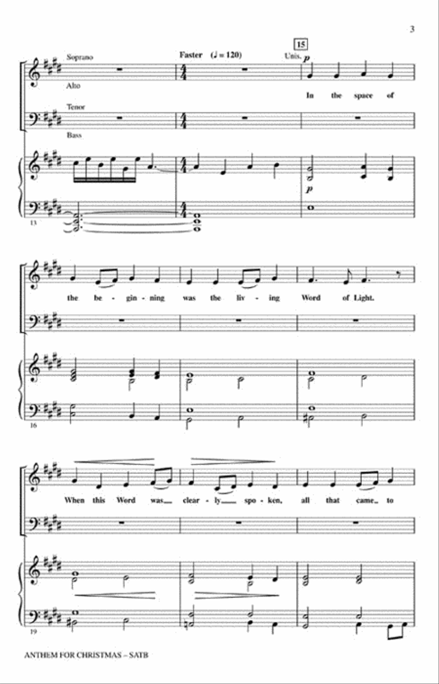 Anthem for Christmas 4-Part scores gallery preview page 3