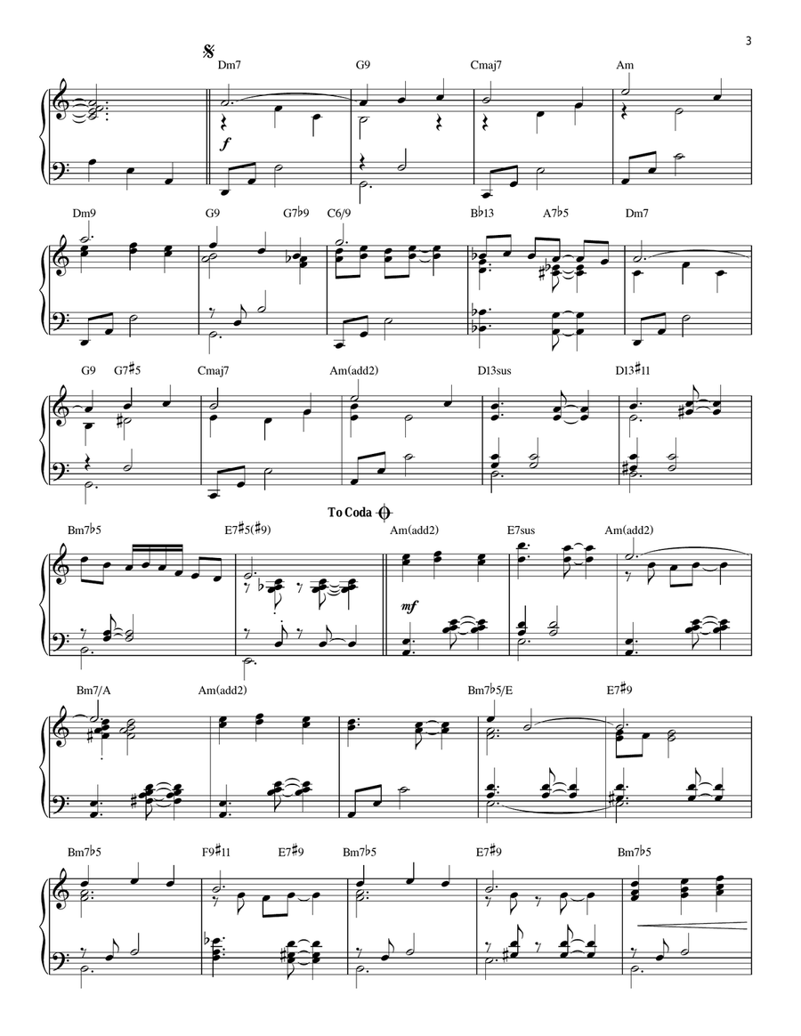 Charade [Jazz version] Piano Solo scores gallery preview page 3