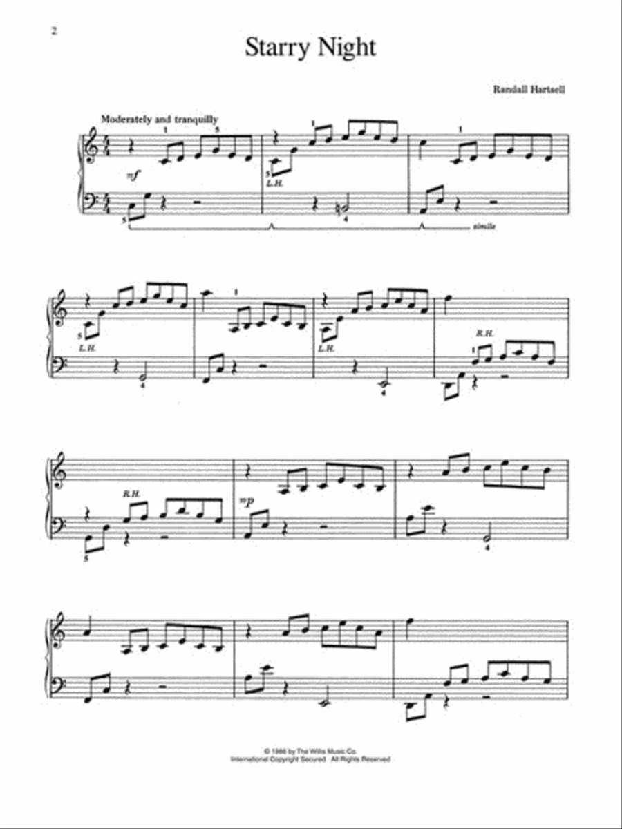 Starry Night Piano scores gallery preview page 2
