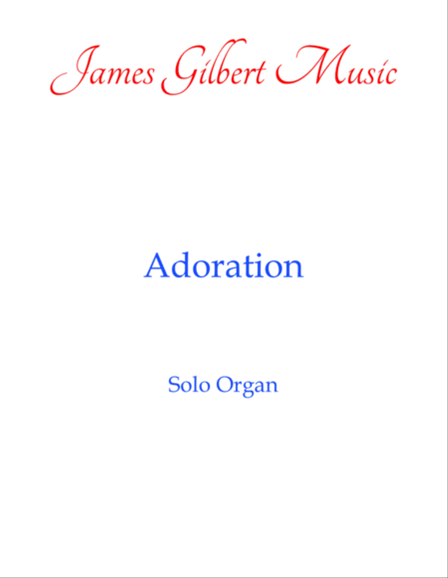 Adoration Organ Solo scores gallery preview page 1