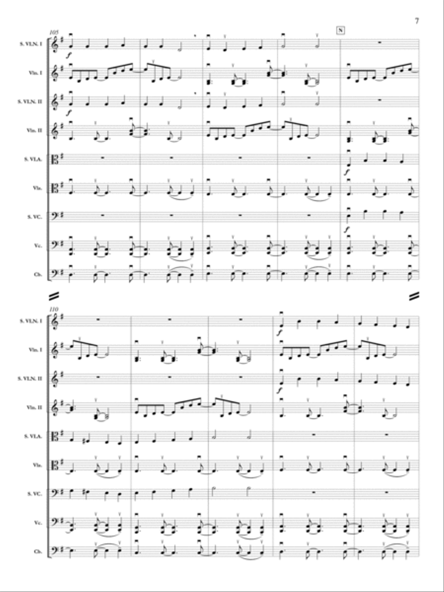 Fantasia on Two Christmas Themes Orchestra scores gallery preview page 8