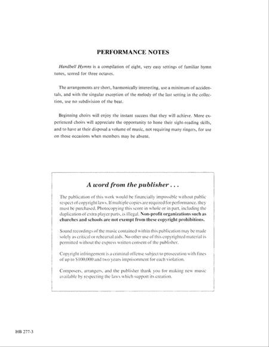Handbell Hymns Handbell Hymns 3-Octaves scores gallery preview page 3