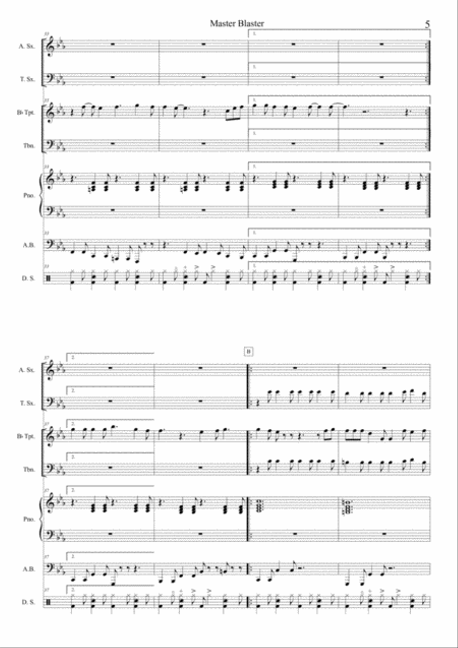 Master Blaster Jazz Ensemble scores gallery preview page 5