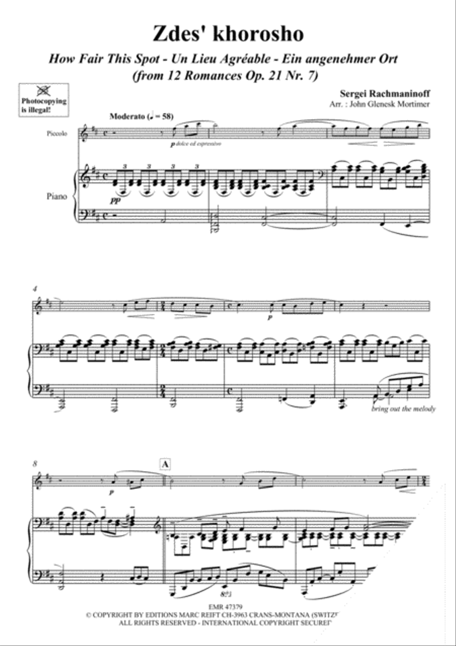 Zdes' khorosho Piccolo scores gallery preview page 3