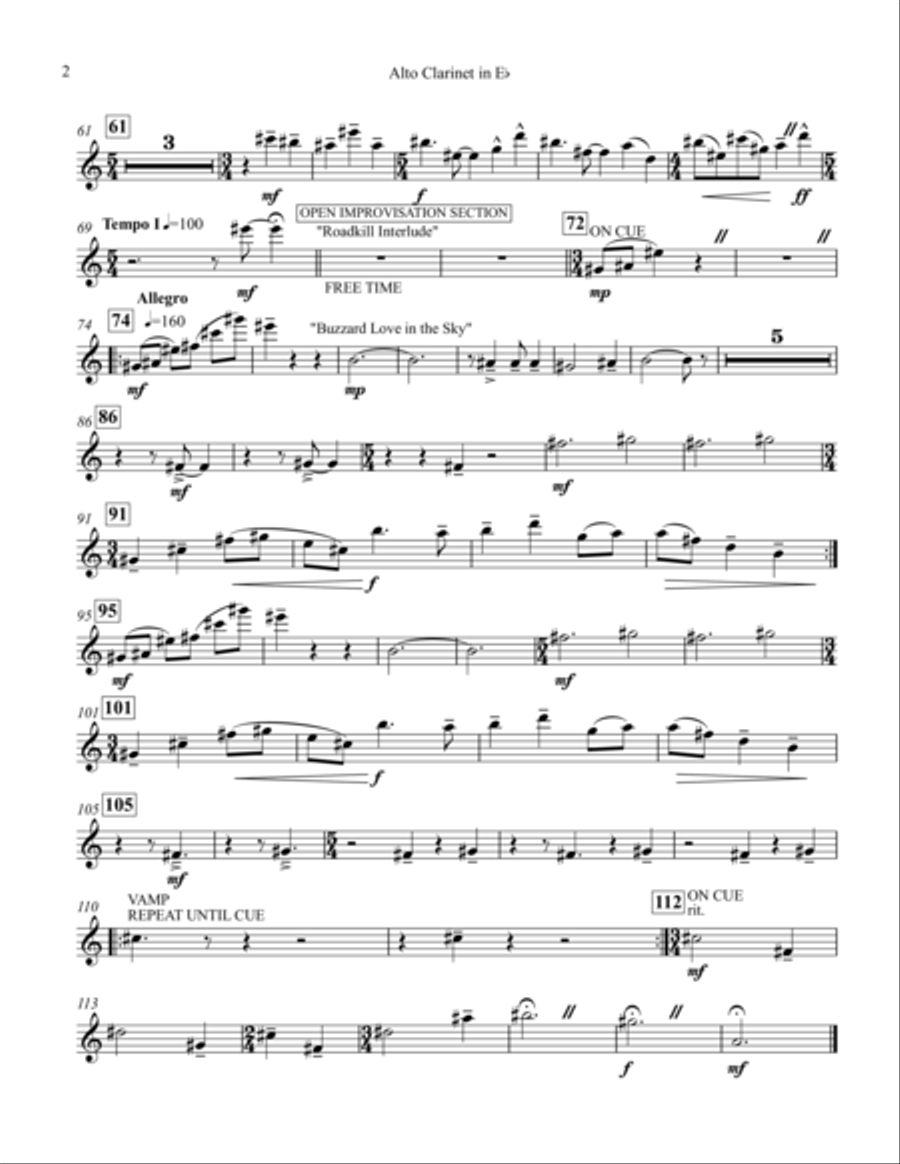 Buzzards In Love Parts Concert Band scores gallery preview page 2