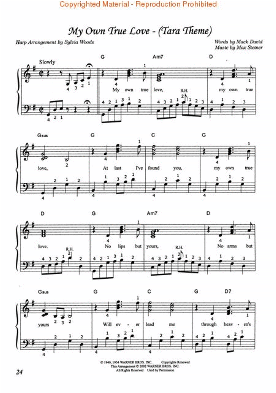 22 Romantic Songs for the Harp Celtic Harp scores gallery preview page 4