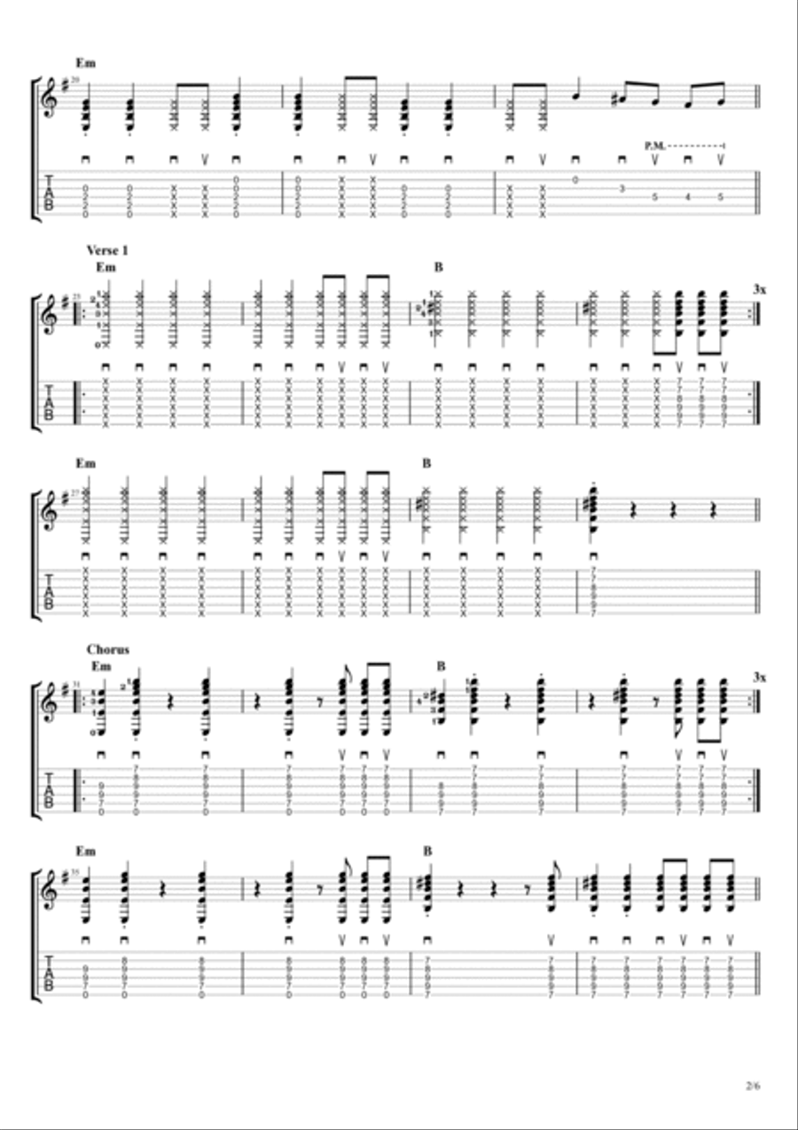 Feed The Machine Guitar Tablature scores gallery preview page 2