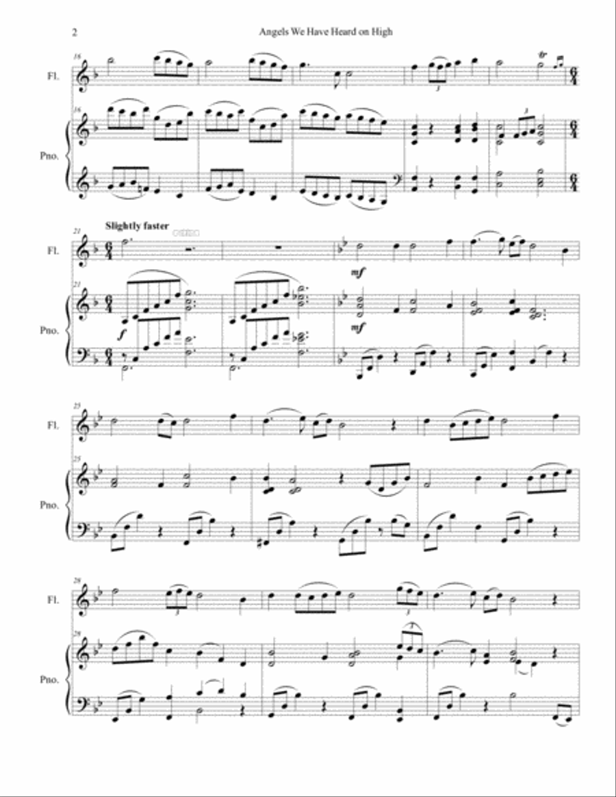 Angels We Have Heard on High Flute Solo scores gallery preview page 2