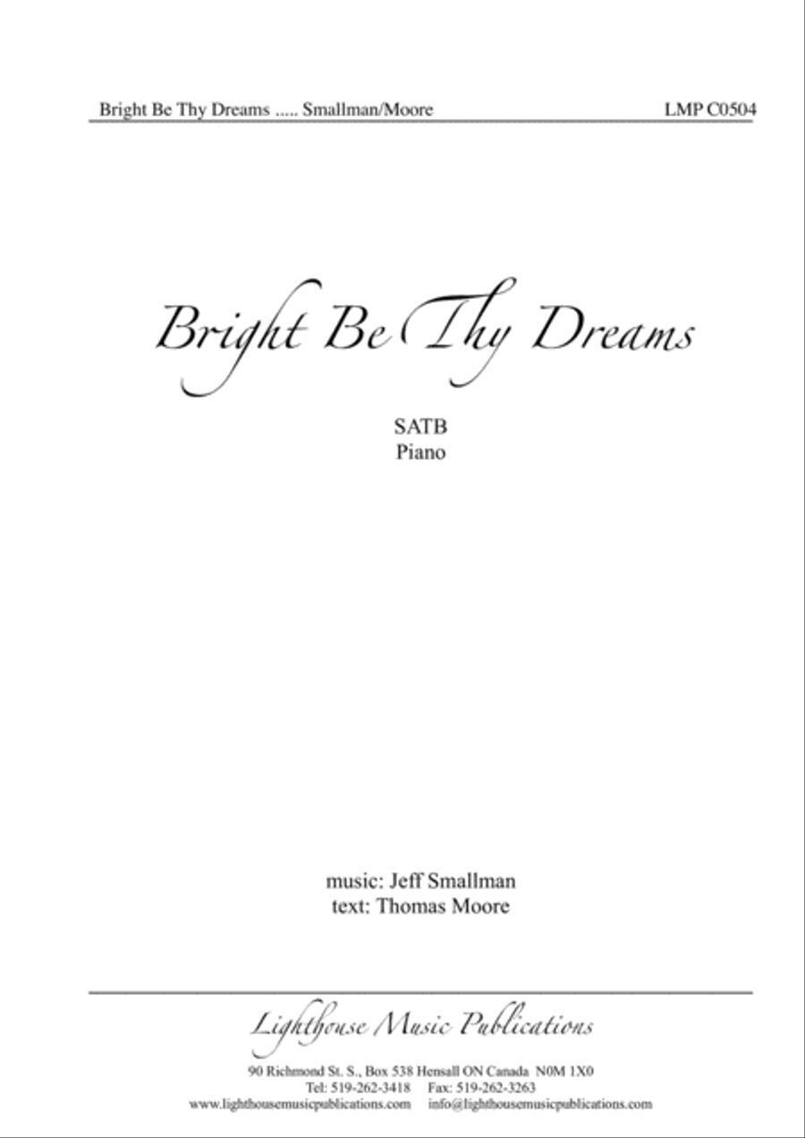 Bright Be Thy Dreams 4-Part scores gallery preview page 2