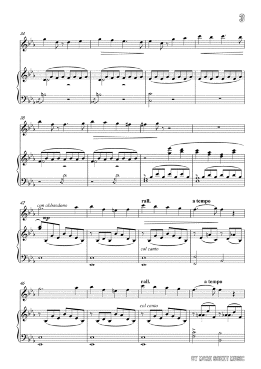 Bellini-L'abbandono,for Violin and Piano Voice scores gallery preview page 5