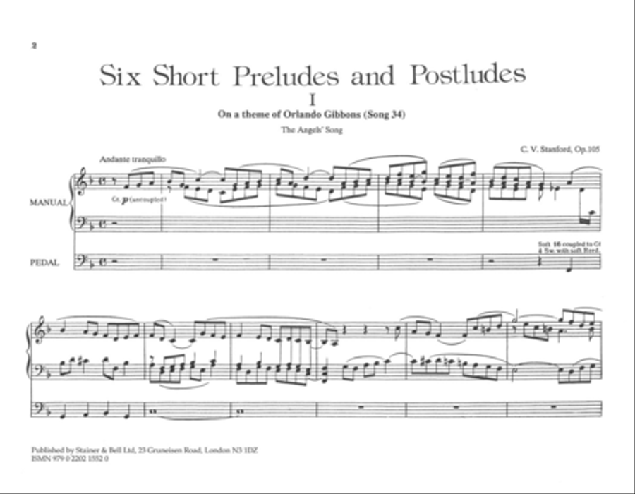 Six Short Preludes and Postludes. Second Set, Op 105 Organ scores gallery preview page 2