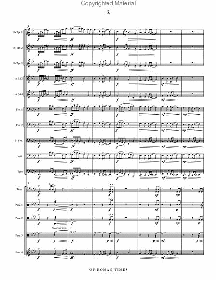 Of Roman Times (score & parts) Percussion Ensemble scores gallery preview page 3