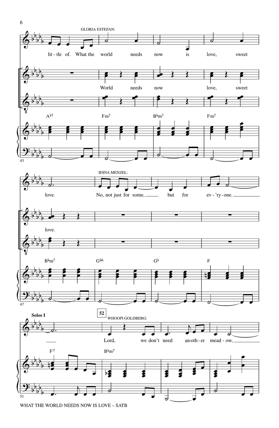 What The World Needs Now Is Love 4-Part scores gallery preview page 5