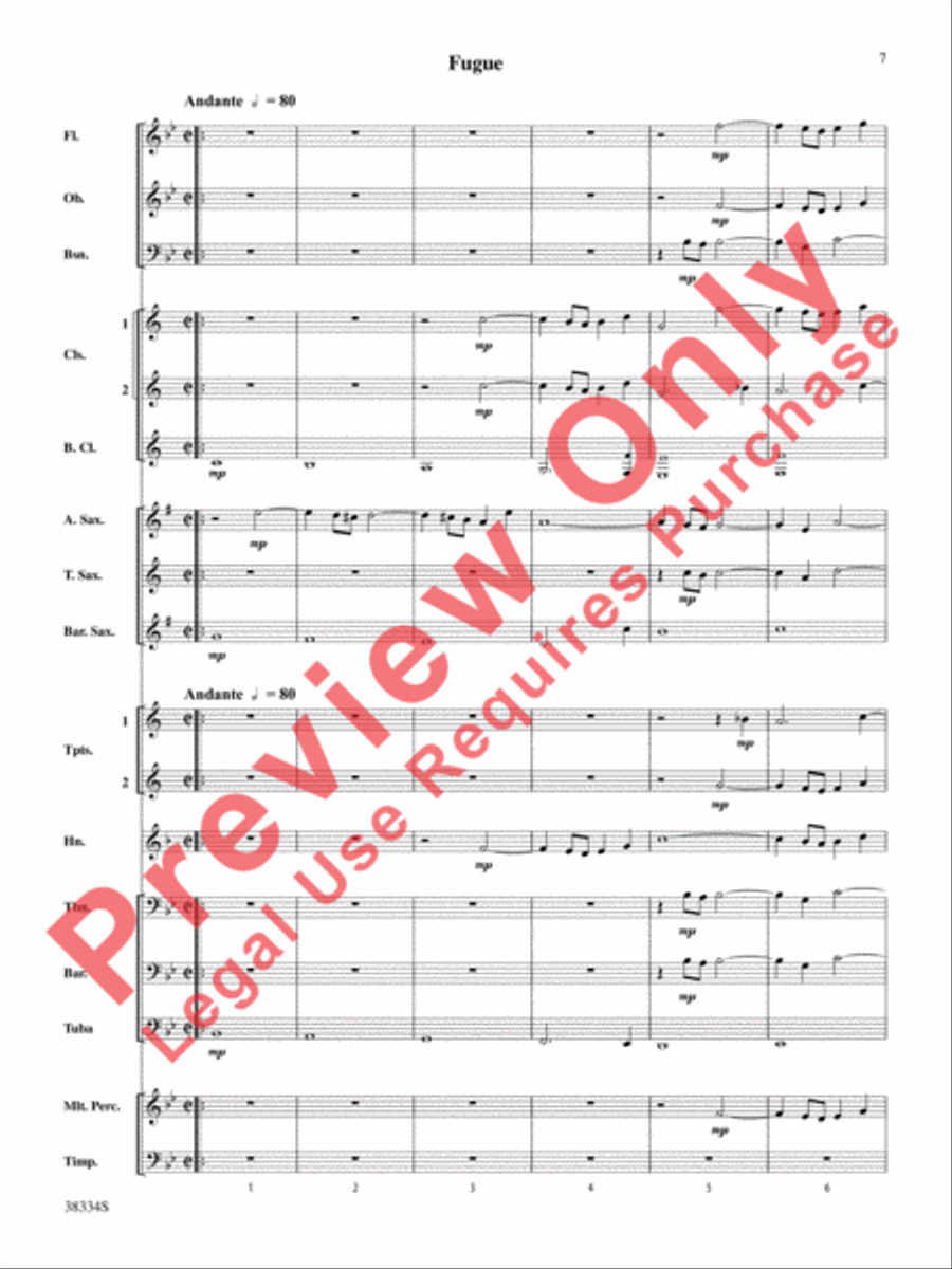Chorale and Fugue Chorale and Fugue Concert Band scores gallery preview page 8