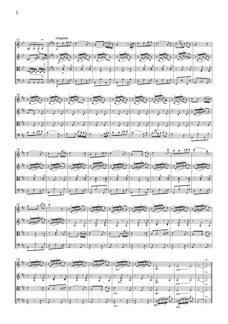 Schubert The Trout from Piano Quintet Op.114, for string quartet, CS004 String Quartet scores gallery preview page 5