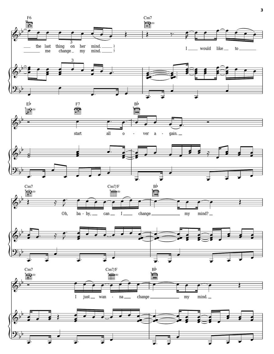Can I Change My Mind Piano, Vocal, Guitar scores gallery preview page 3