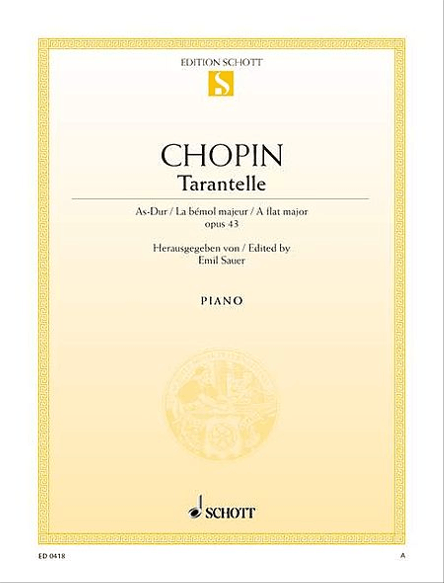 Tarantella in A-flat Major, Op. 43 Piano Solo scores gallery preview page 1