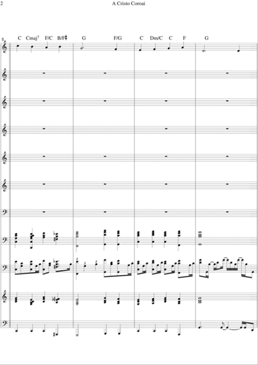 A Cristo Coroai - Score Only Concert Band scores gallery preview page 2