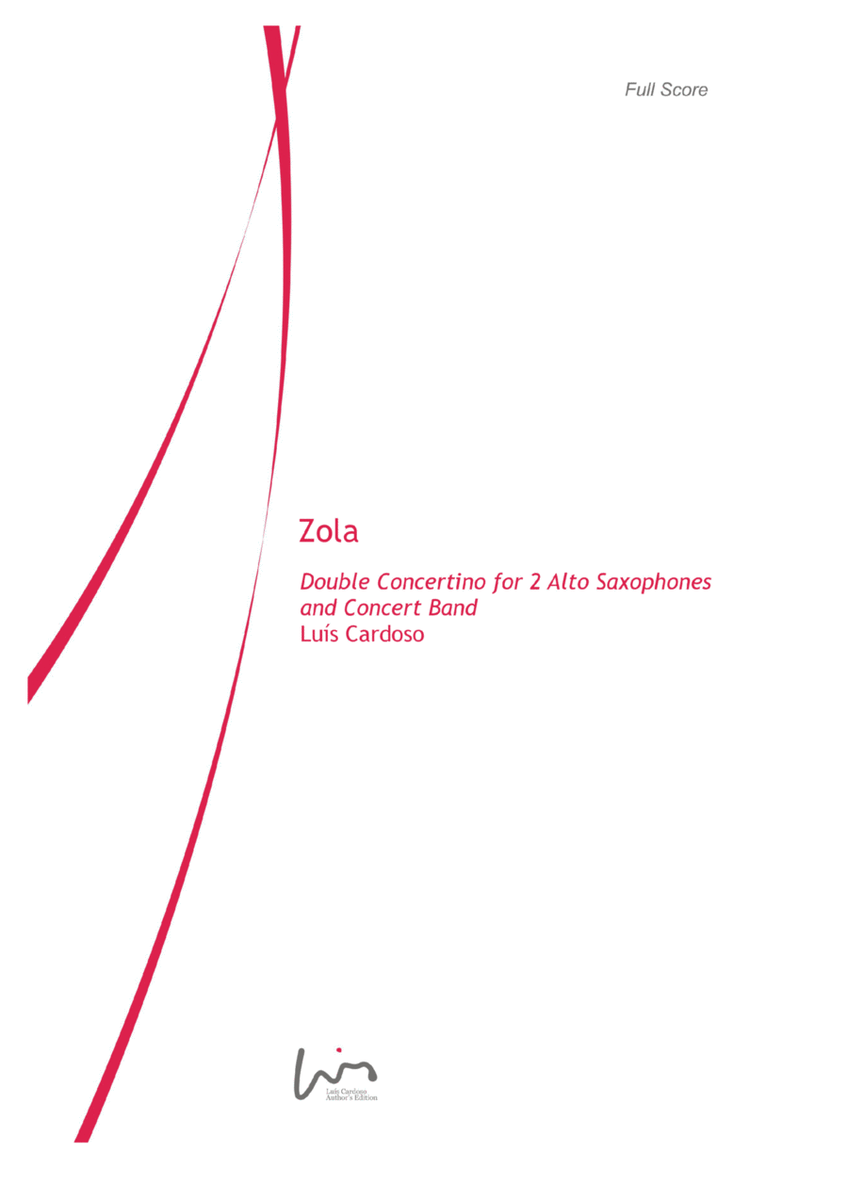 Zola (for 2 Alto Saxophones & Concert Band) image number null
