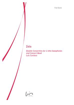 Book cover for Zola (for 2 Alto Saxophones & Concert Band)