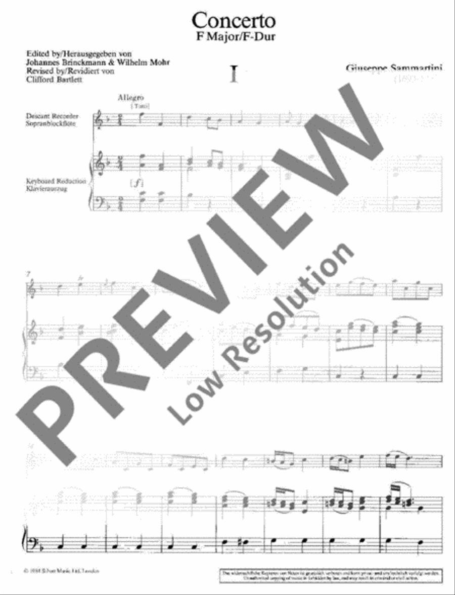 Concerto F major Soprano Recorder scores gallery preview page 4