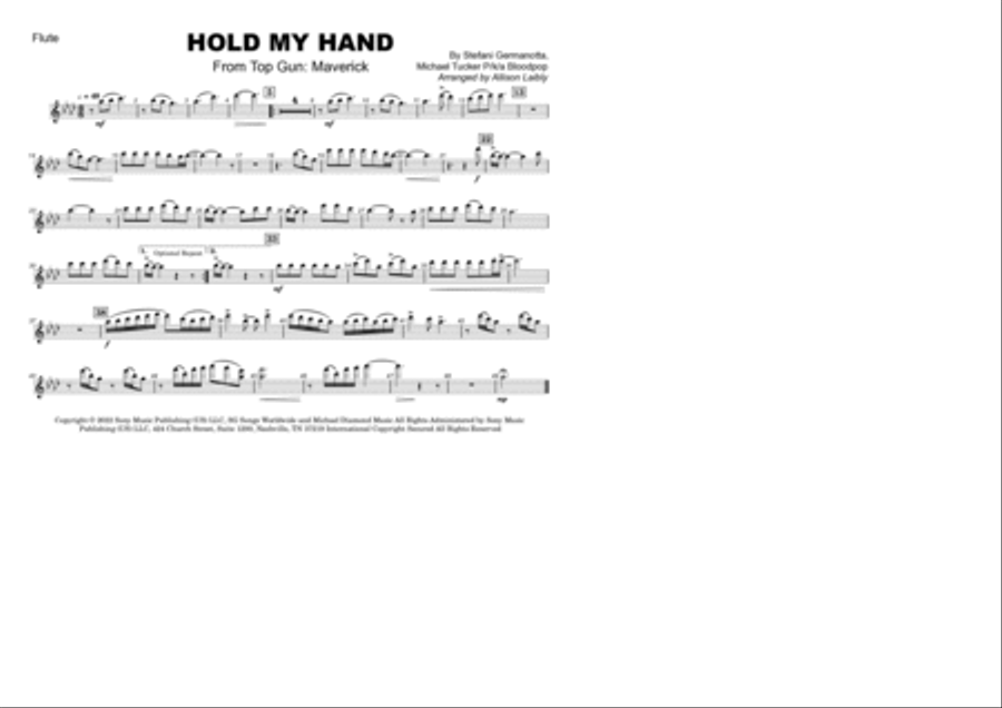 Hold My Hand Marching Band scores gallery preview page 6