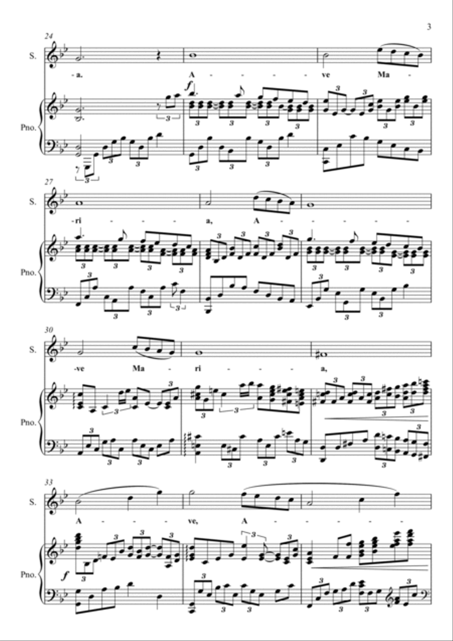 Ave Maria in Rachmaninoff's style Voice scores gallery preview page 3